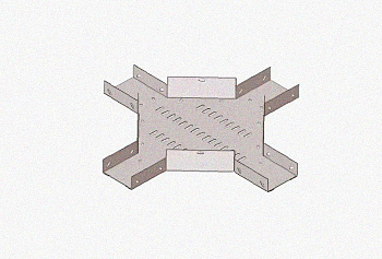 Лоток крестообразный замковый перфорированный КМЗ 100х50 УХЛ1, горячее цинкование, S1,5