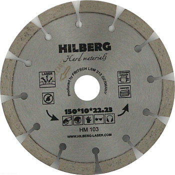 Диск алмазный отрезной 150*22,23 Hard Materials Лазер HM103 Hilberg