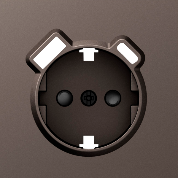 Donel S08 мокко накладка для розетки Schuko с зарядным устройством USB A+C, со шторками 16A 250 В~,серия DB