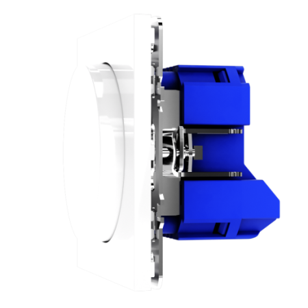 Светорегулятор встраиваемый Voltum S70 поворотно-нажимной 600 Вт, (белый глянцевый)