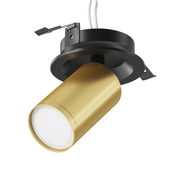 Потолочный светильник 1*GU10 10Вт Черный и Матовое золото IP20 Ceiling & Wall C048CL-U-1BMG Technical Maytoni