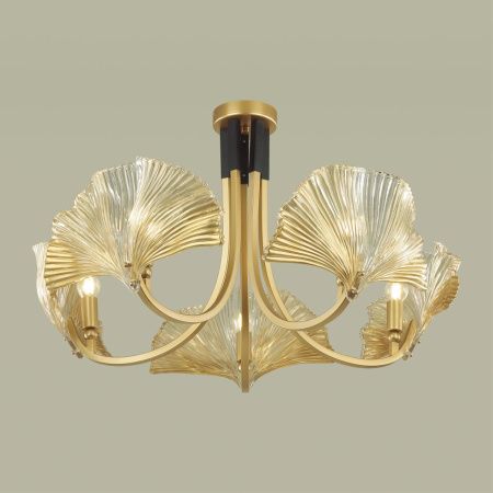 Люстра E14 5*40W VENTAGLIO золотой/чёрный/стекло ODEON LIGHT
