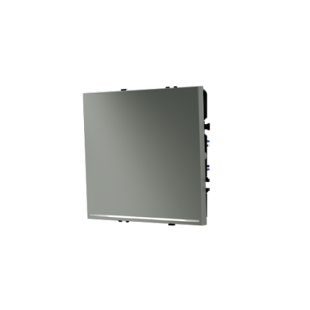 Проходной переключатель встраиваемый Voltum S70 одноклавишный с подсветкой 10А, (титан)