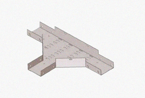 Лоток тройниковый замковый перфорированный ОТЗ 400х65 УТ1,5, горячее цинкование S1,5