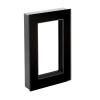 Рамка 2-местная (без перемычки), стекло, STEKKER, GFR00-7012-05М, серия Катрин, черный матовый