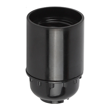 Патрон Е27 подвесной, бакелит, черный ЭРА