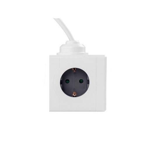Удлинитель Cube Lite Extended 3 Euro 16А, 3 USB 2A+C с блоком 5В/3.1А, кабель 1,5м RocketSocket, цвет белый-серый фото 2
