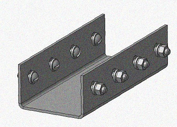 Соединитель стоек ССх4 УТ1,5, горячее цинкование, S4,0