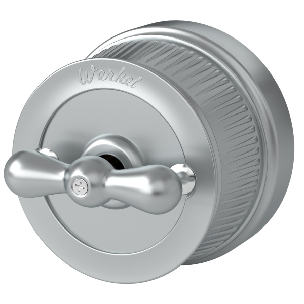 Переключатель одноклавишный (Матовый хром) Ретро ОУ IP20 Werkel