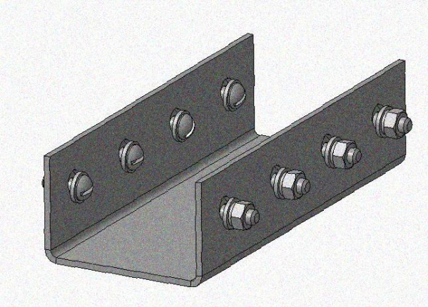 Соединитель стоек ССх4 УТ1,5, горячее цинкование, S4,0