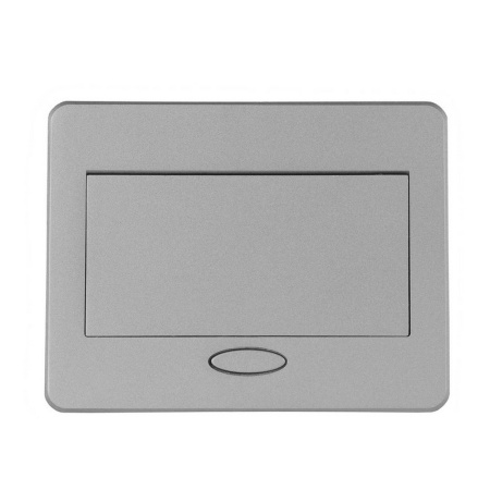 Выдвижной горизонтальный модуль RocketSocket в столешницу для розеток Livolo 2 поста, серый