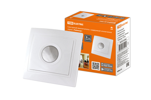 Сенсорный выключатель с задержкой отключения белый "Таймыр" TDM