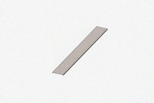 Крышка лотка КЛ 150х3000 УT1,5, оцинкованный лист S0,7