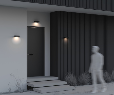 Настенный светильник (бра) 2Вт 3000К Графит IP54 Pir OSL456WL-L2GF3K Outdoor Maytoni