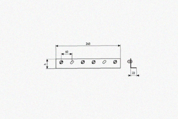 Соединитель лотковый замковый СЛЗх50х1,5 УТ1,5, оцинкованный лист, S1,5