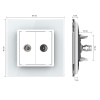 Розетка ТВ двойная Белая Livolo