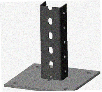 Стойка напольная (потолочная) СНП320х4 УТ1,5,горячее цинкование, S4,0