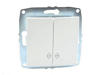 Despina/Larissa Механизм выключателя СУ 2 кл. проходной 10А Белый IP20 Mono