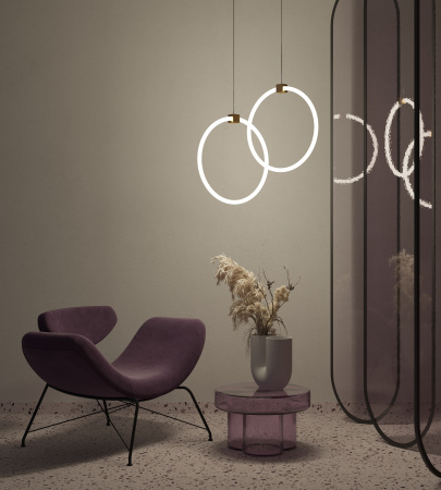 Подвесной светильник 1*LED 20Вт Золото IP20 Anillo MOD315PL-L20G3K Maytoni