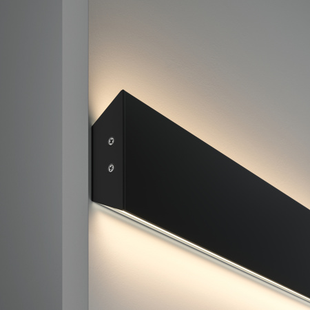 Алюминиевый профиль накладной 18x48 Черный (ALM-1848-B-2M) Technical Maytoni