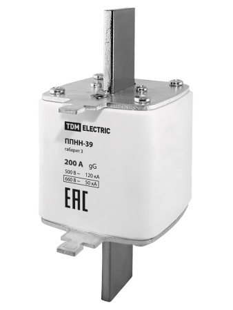 Плавкая вставка предохранителя ППНН-39, габарит 3, 200А TDM