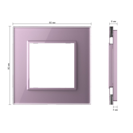 Рамка для розетки Розовая Livolo