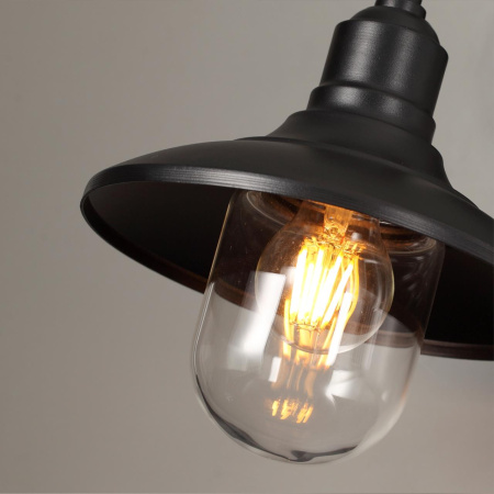 Ландшафтный настен.св-к E27 1*60W IP44 CAMPA черный/стекло ODEON LIGHT