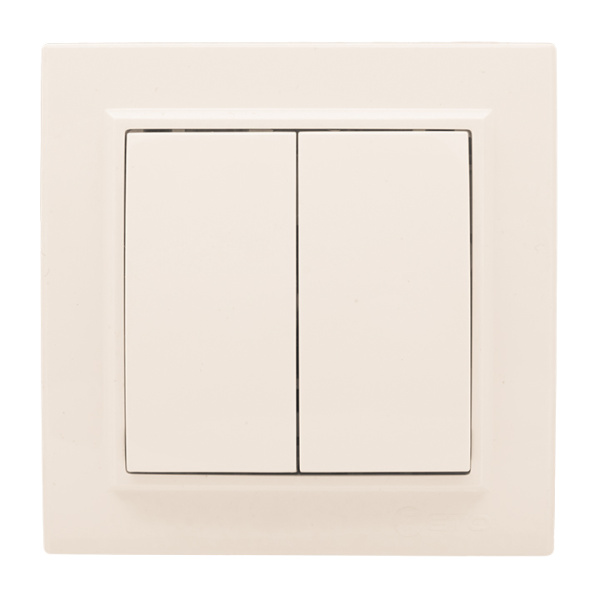 Минск Выключатель 2-кл, СП 10А бежевый EKF