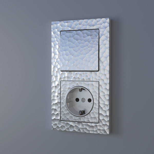 Клавиша для выключателя перекрестного (серебряный) Hammer СУ IP20 Werkel