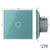 Сенсорный радиоуправляемый диммер 1 клавиша 1 пост Зеленый Livolo