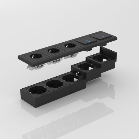 Коробка для накладного монтажа (черный) Werkel