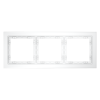 Рамка стеклянная Voltum S70 на 3 поста, (белый, матовый, стекло)