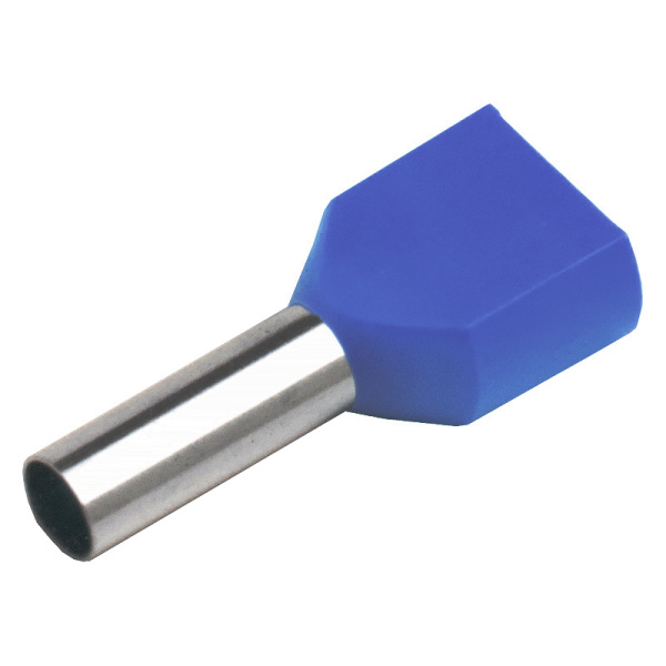 Наконечник-гильза НГИ2 GNGI-E2-2x2,5-12-50 Синий, 50 штук General