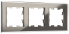 BRITE Рамка 3-мест. РУ-3-2-БрД стекло дым. IEK