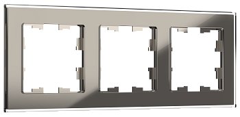 BRITE Рамка 3-мест. РУ-3-2-БрД стекло дым. IEK