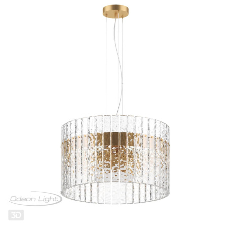 Люстра E14 6*40W MERKALE матов.золотой/прозрачный/стекло ODEON LIGHT