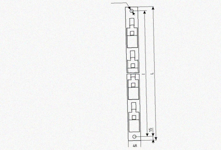 Стойка кронштейна рожкового криволинейного К1351.001-12 УТ1,5 горячее цинкование 14 рожков, L1815, S3,0