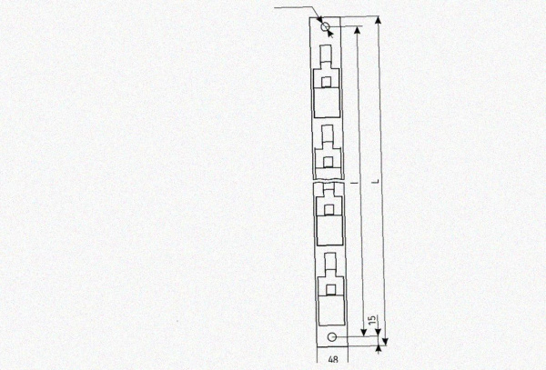 Стойка кронштейна рожкового криволинейного К1351.001-12 УТ1,5 горячее цинкование 14 рожков, L1815, S3,0