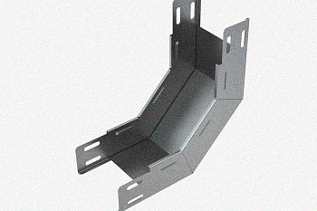Лоток замковый глухой КПЗГ 200х85-90 УХЛ1 для поворота трассы вверх на 90, горячее цинкование, S1,5