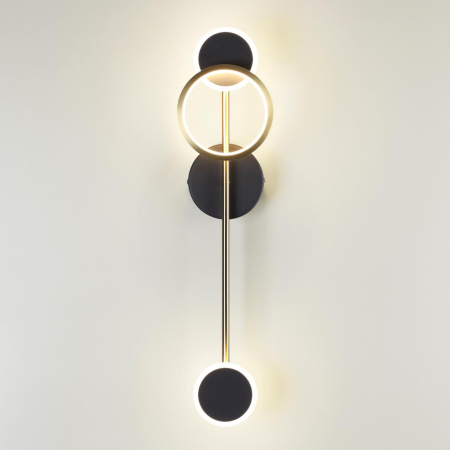 Настенный св-к IP20 LED 16W 555Лм 3000K DENZEL металл/черный с бронзой ODEON LIGHT