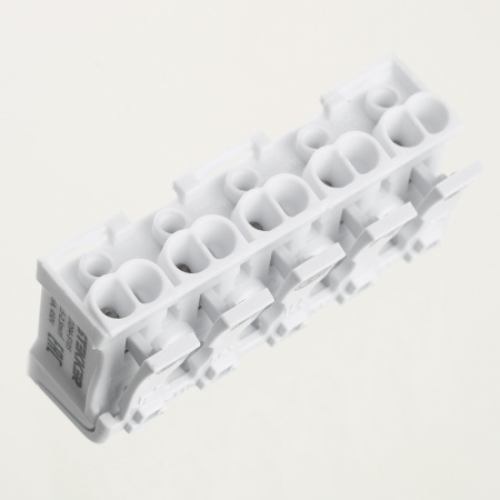 Клемма монтажная с/з STEKKER для подключения фазных проводников, 5 контактных групп (3 ввода, 3 вывода на полюс), LD294-5105