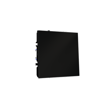 Перекрестный переключатель встраиваемый Voltum S70 одноклавишный 10А, (черный матовый)