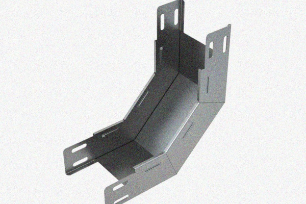 Лоток замковый глухой КПЗГ 100х100-45 УХЛ1 для поворота трассы вверх на 45, горячее цинкование, S1,0