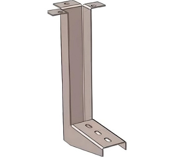 Консоль цельная потолочная КЦП400 УТ1,5, оцинкованный лист, S1,5