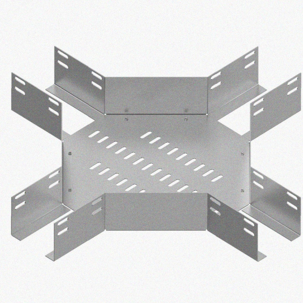 Лоток крестообразный перфорированный КМ 100х80 УТ1,5, горячее цинкование, S1,5