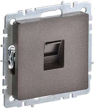 BRITE Розетка компьютерная RJ45 кат.5E РК10-БрТБ темная бронза IEK