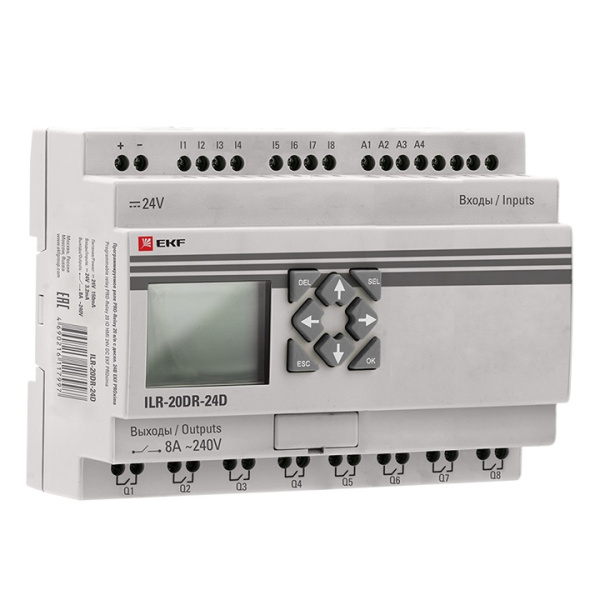 Программируемое реле 20 в/в с диспл, 24В PRO-Relay PROxima EKF