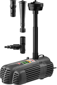 Насос фонтанный, ЗНФГ-50-3.4, для грязной воды, напор 3,4 м, насадки: колокольчик, гейзер, каскад, 85 Вт, 50 л/мин, ЗУБР Насос фонтанный, ЗНФГ-50-3.4, для грязной воды, напор 3,4 м, насадки: колокольчик, гейзер, каскад, 85 Вт, 50 л/мин, ЗУБР