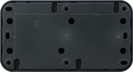 Donel W55 Розетка 2-я с защ.крышк, 2К+З., накладная, антрацит, IP55, серия (тип) DIP55