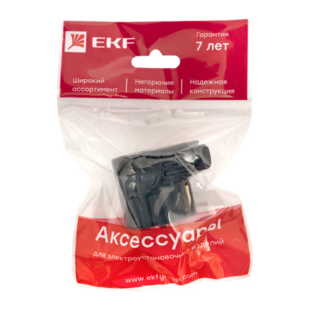 Вилка угловая усиленная с/з черная 16А 250В Proxima EKF